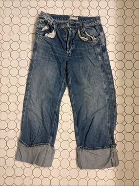 Free People Women’s Relaxed Blue Denim Jeans